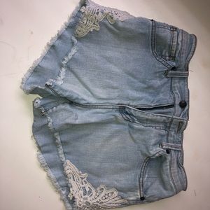 Light Denim Wash Shorts